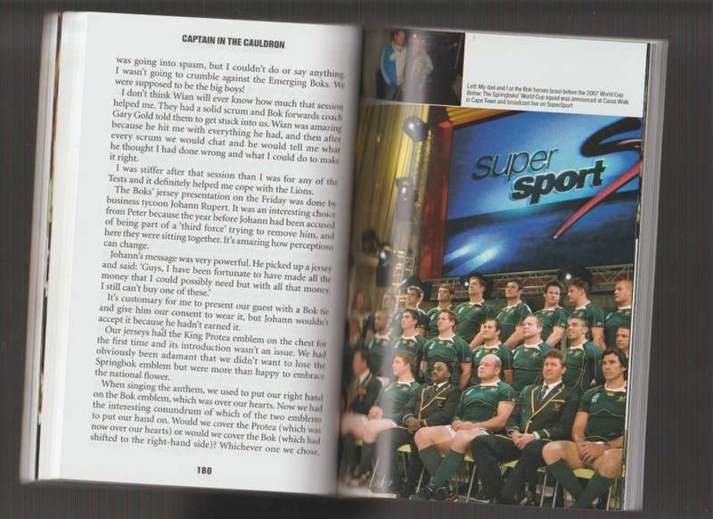 Captain In The Cauldron John Smit South African Rugby paperback book Biography Autobiography