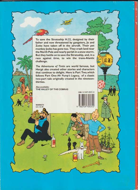 The adventures of Jo Zette & Jocko Destination New York by  Herge Creator of TinTin comic book