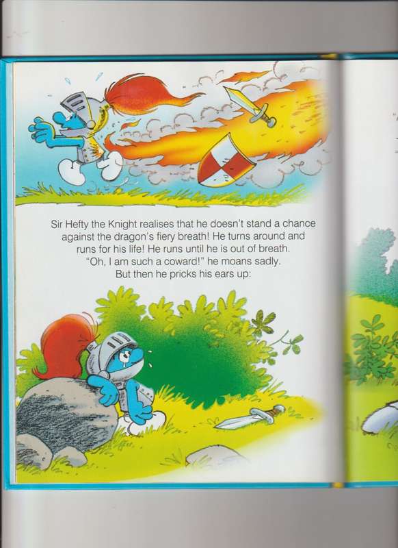 The Smurfs Sir Hefty The Knight hard cover book for kids children youngsters classic story book