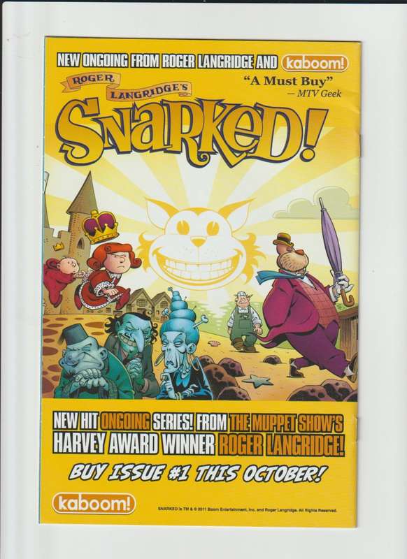 Kaboom studio comics Snarked #0 (2011) rare collectable
