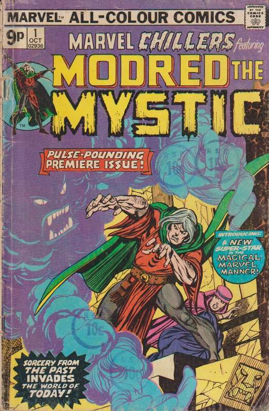 Marvel comics Modred The Mystic Marvel Chillers (1975) #1 old rare vintage