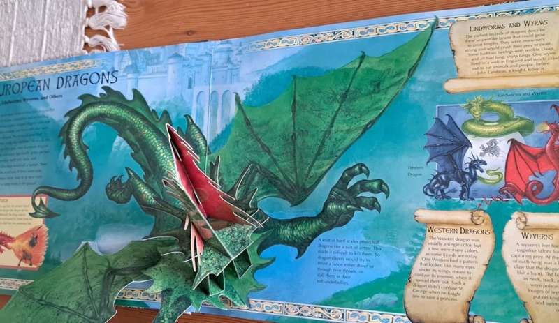 Dragon world a pop up 3D guide to these scaled beasts book kids children youngsters