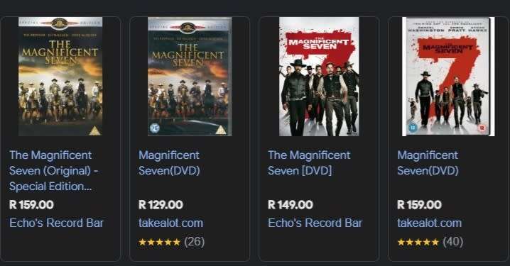 The Magnificent Seven DVD movie action adventure drama western cowboys film classic