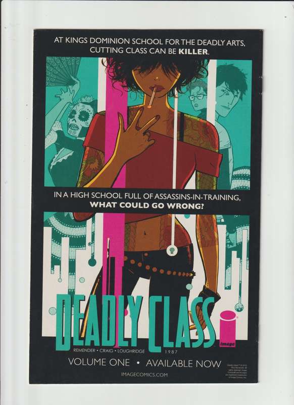 Image comics Deadly Class (2013) #1A comic book rare collectable