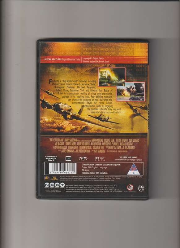 Battle of Britain 1969 PG run time 2h 12m war action drama history war DVD movie