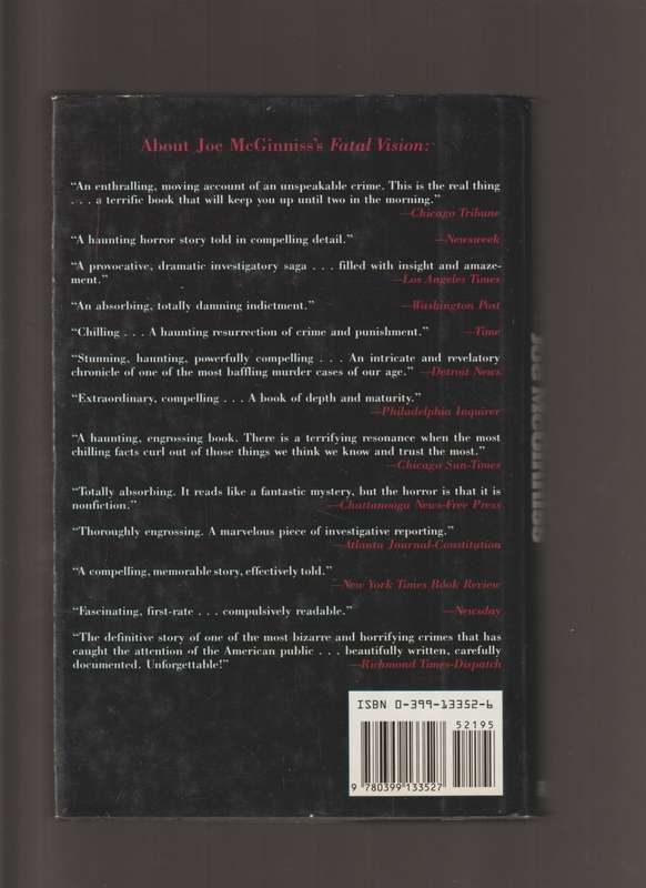 Blind Faith by Joe McGinniss book true crime mystery history law thriller murder