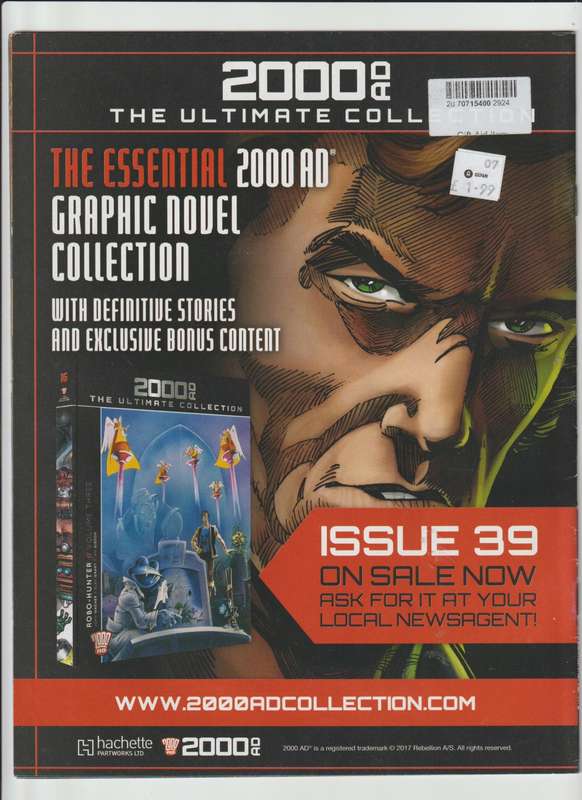 2000 AD Prog 2118 Released 13th Feb 2019 comic book rare collectable