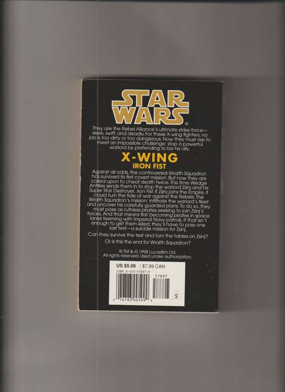 Iron Fist: Star Wars Legends Aaron Allston paperback book sci-fi fantasy adventure
