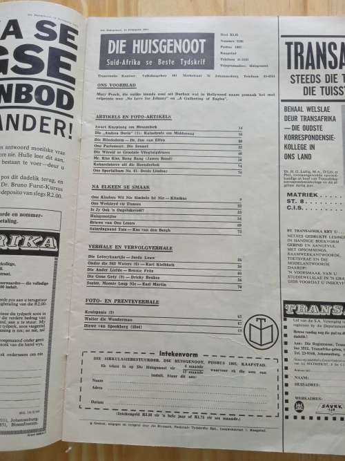 Huisgenoot 14 Februarie 1964 tydskrif