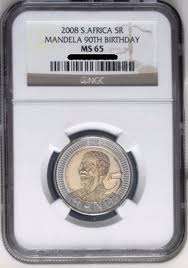 MS65 NGC 90th BIRTHDAY MANDELA COIN.