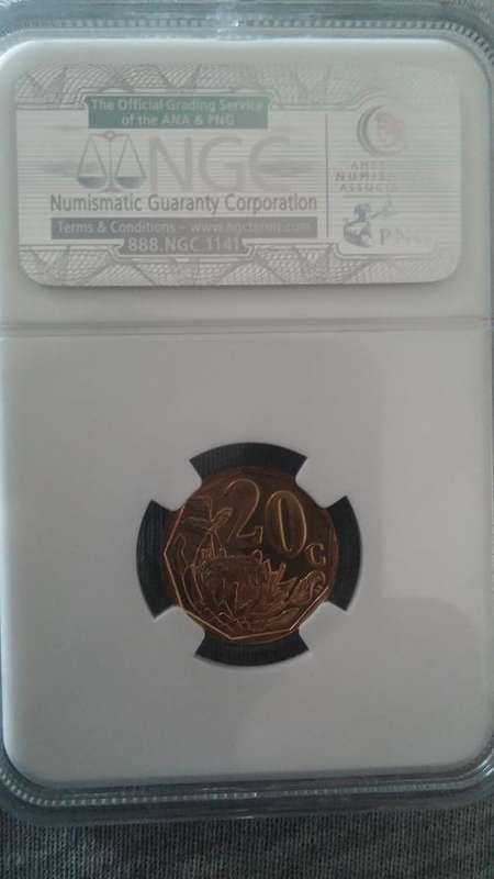 MS 67 2010 SOUTH AFRICAN 20c