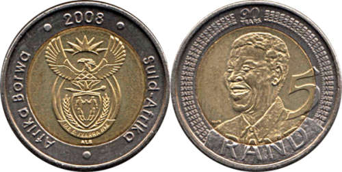 Nelson Mandela 90th Birthday R5 COIN'S