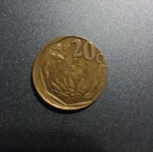 Mint Error off center planchet 20c coin