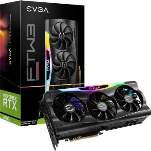 EVGA GeForce RTX 3080 FTW3 Ultra Gaming 10G-P5-3897-KR 10GB GDDR6X 320-bit PCI-E 4.0 Desktop Graphic