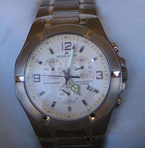 NEW JACQUES LEMANS TITANIUM  CHRONOGRAPH GENTS DAY DATE QUARTZ