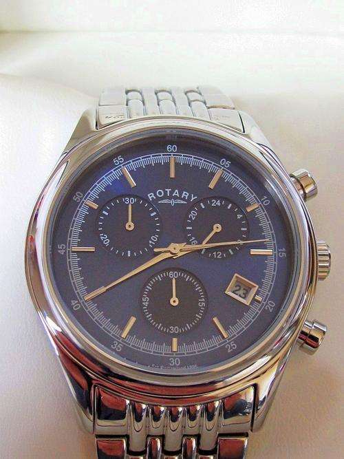 BRAND NEW AUTHENTIC ROTARY SWISS MADE CHRONOGRAPH GENTS QUARTZ