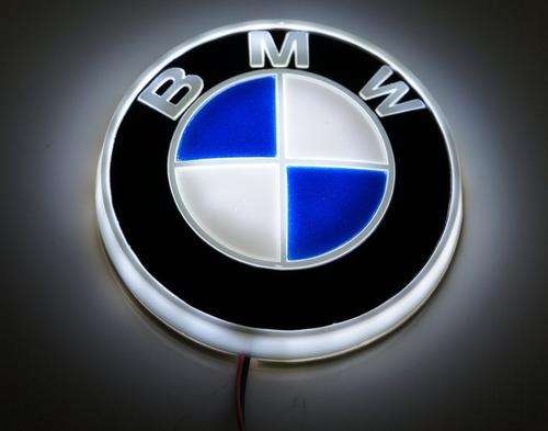 4D CAR LOGO EMBLEM BADGE FOR BMW - WHITE