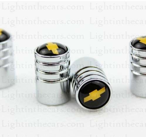 SET OF (4 PIECE) CHROME TYRE VALVE CAPS FOR CHEVROLET