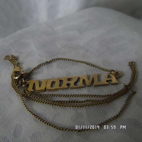 LOVELY SOLID 9CT GOLD CHAIN AND NAME PLATE.