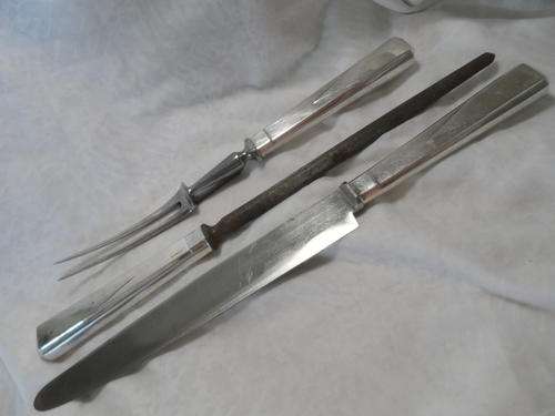 WOW A LOVELY ART DECO CARVING SET BY 'ROBERTS & BELK LTD