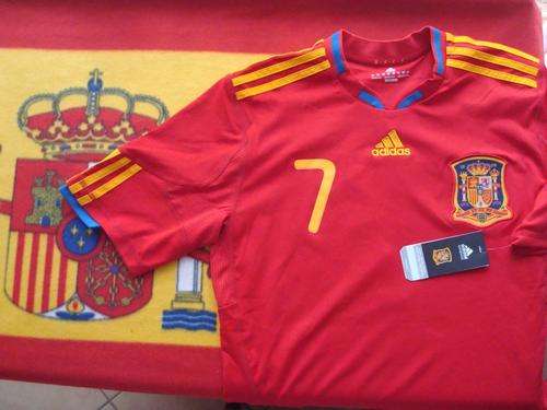 Spain soccer home jersey 2010 david villa