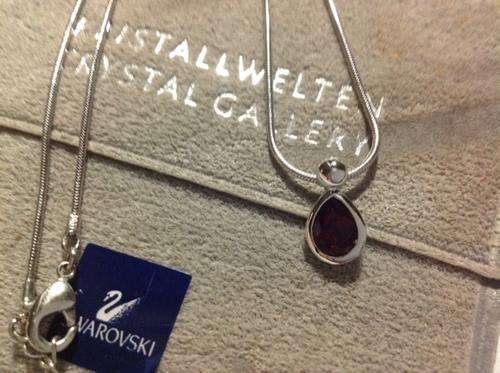 Swarovski ruby necklace