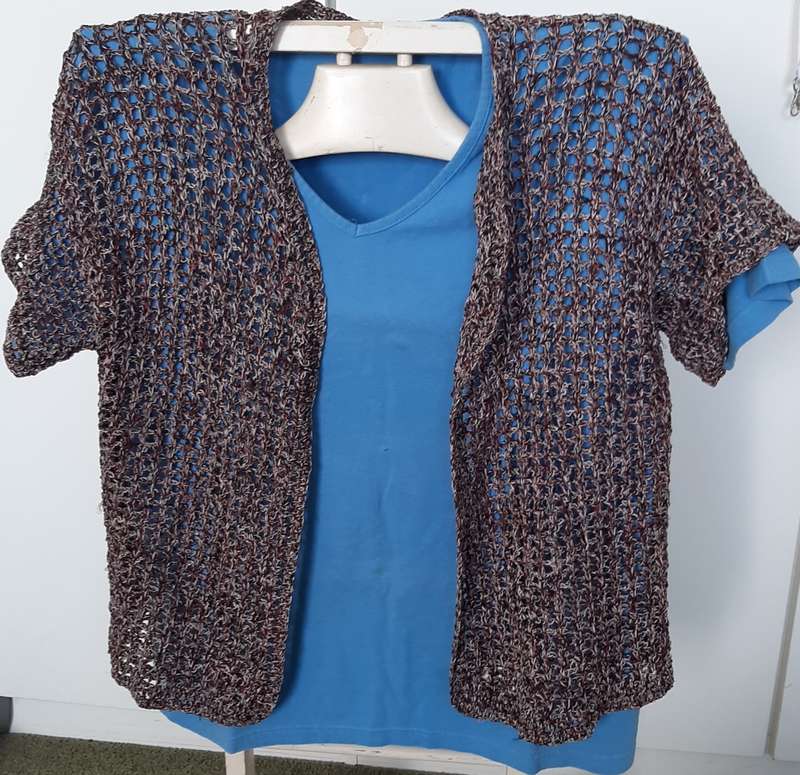 Ladies Crochet Red Cotton thread top