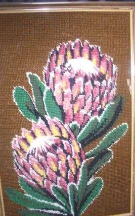 Handmade Tapestry Of  Protea's