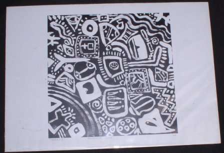 Abstract Black + White Ethnic Design