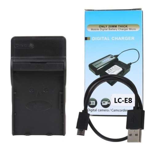 Generic USB Charger for Canon LC-E8 / LP-E8 Battery (Canon 550D, 600D, 650D, 700D)