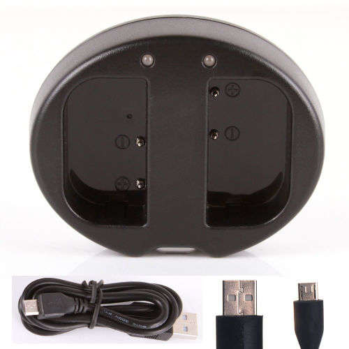 USB Dual Battery Charger for DMW-BLF19 BLF19E BLF19GK Battery & Panasonic DMC-GH4 DMC-GH3 camera