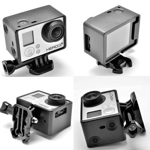 LCD Screen wide Frame Border Mount Case Cover for GoPro Hero 3, 3+, 4