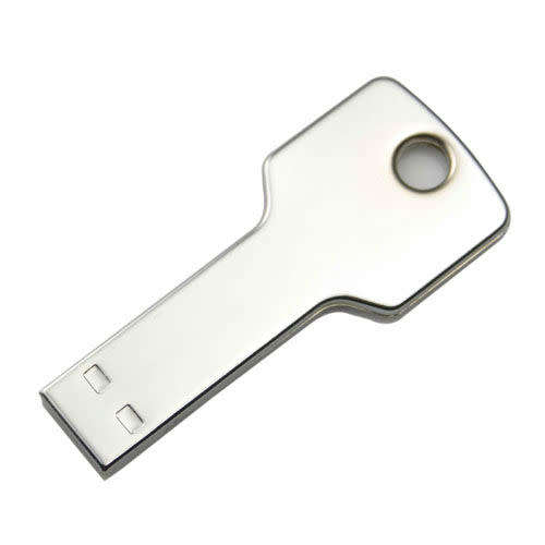 8GB USB Flash Drive - Silver Key