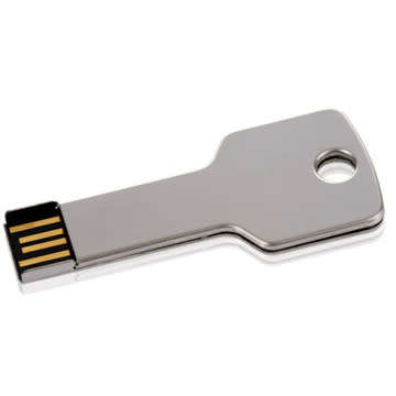 8GB USB Flash Drive - Silver Key