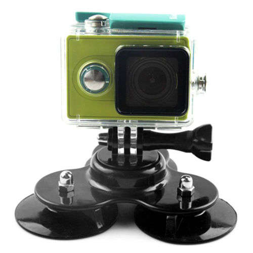 Triple Suction Cup Mount With Screw For GoPro Hero 1 2 3 4 5 SJCAM Sports camera