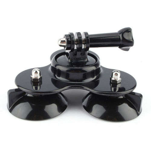 Triple Suction Cup Mount With Screw For GoPro Hero 1 2 3 4 5 SJCAM Sports camera