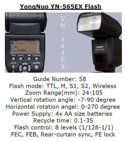 YN-565EX iTTL Flash Speedlight for Nikon