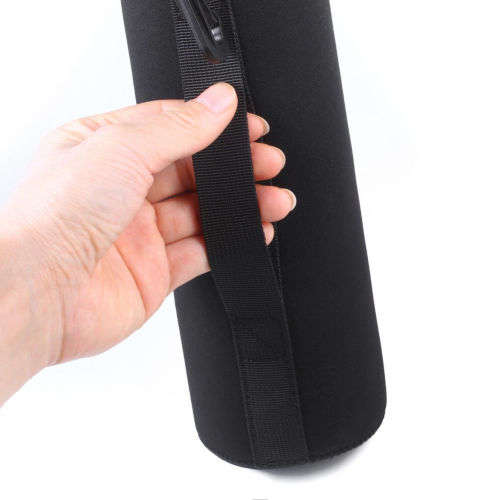 Soft Neoprene DSLR Camera Lens Pouch Set - Black + Orange inner