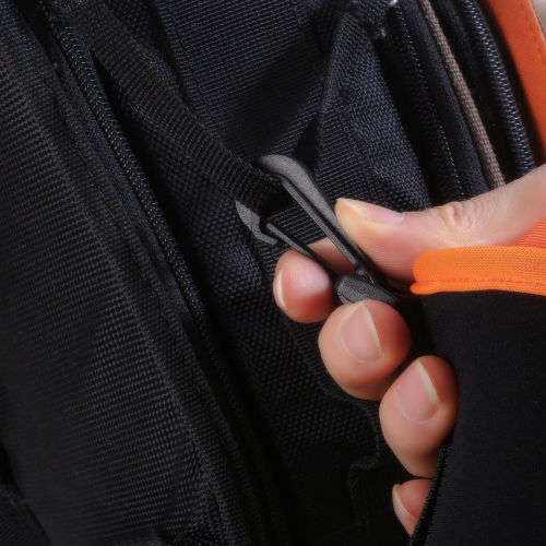 Soft Neoprene DSLR Camera Lens Pouch Set - Black + Orange inner