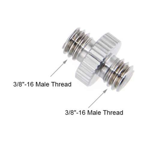 Double Head Stud w/ 3/8"- 3/8'' Thread Adapter Screw