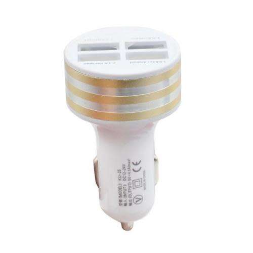 Lighter to 4x USB multiplug (white  / gold)
