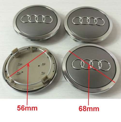 4x Audi A3 A4 S4 A6 S6 A8 TT HUB/WHEEL CENTER CAP CAPS:68mm/56mm