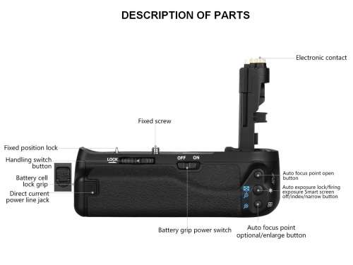 Generic Battery Grip for Canon EOS 6D Mark II DSLR Cameras (BG-E21)