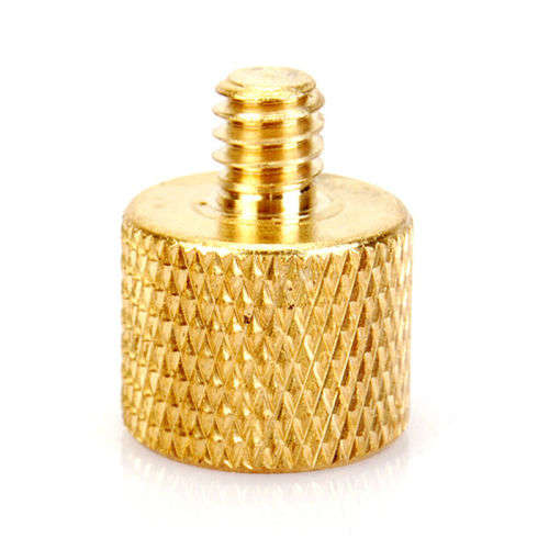 3/8` Female to 1/4` Male Tripod Thread Reducer Screw Adapter Bronze