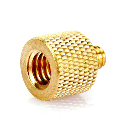 3/8` Female to 1/4` Male Tripod Thread Reducer Screw Adapter Bronze