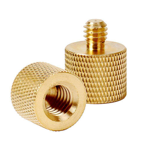 3/8` Female to 1/4` Male Tripod Thread Reducer Screw Adapter Bronze