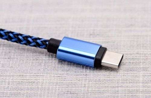 1m Blue Type-C to USB Braided Data Sync Charger Cable Cord