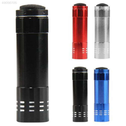 Aluminum Violet 9LED Light UV Torch (SILVER)