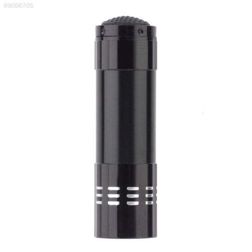 Aluminum Violet 9LED Light UV Torch (BLACK)