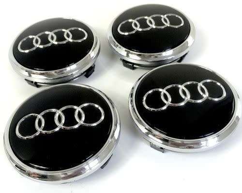 Set of 4 WHEEL CENTER CAPS 77mm / 66mm for AUDI